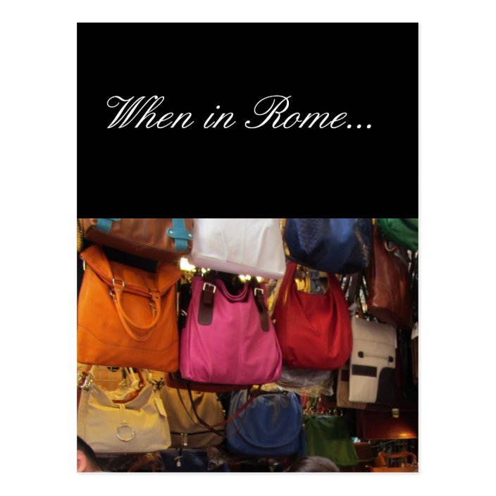 Italian Purses Rome, Italy Postcard