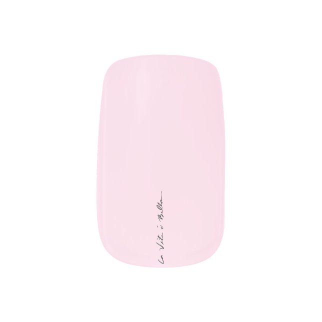 italian quote la vita é bella minx nail art (Left Thumb)