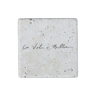 italian quote la vita é bella stone magnet