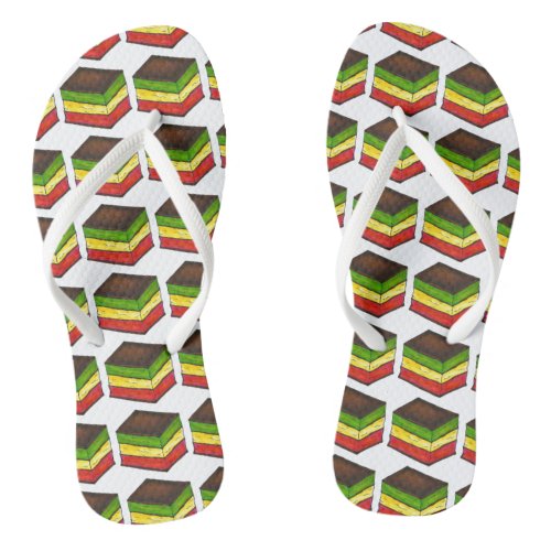 Italian Rainbow 7 Seven Layer Cookie Christmas Flip Flops