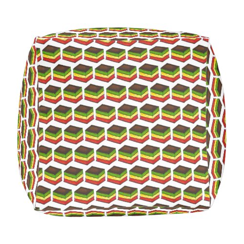 Italian Rainbow 7 Seven Layer Cookie Pastry Pouf