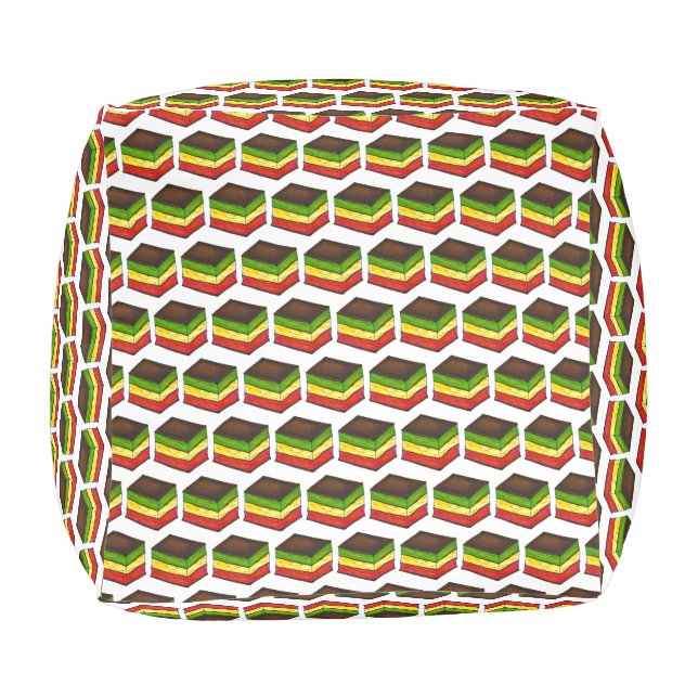 Italian Rainbow 7 Seven Layer Cookie Pastry Pouf (Bottom)