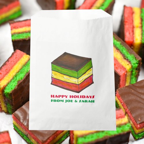 Italian Rainbow Seven 7 Layer Christmas Cookie Favor Bag