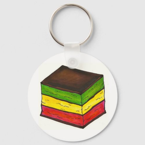 Italian Rainbow Seven 7 Layer Christmas Cookie Keychain