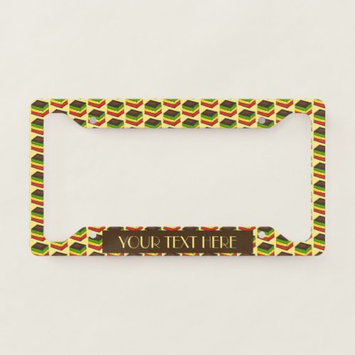 Italian Rainbow Seven 7 Layer Cookie Bakery Pastry License Plate Frame