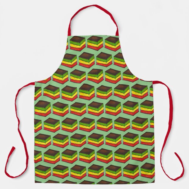 Italian Rainbow Seven 7 Layer Tricolor Cookie Apron (Front)