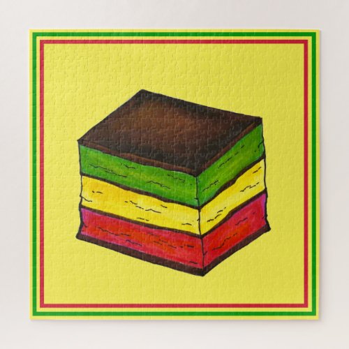 Italian Rainbow Seven 7 Layer Tricolor Cookie Jigsaw Puzzle