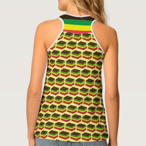 Italian Rainbow Seven 7 Layer Tricolor Cookie Tank Top