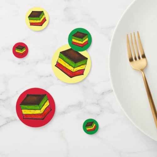 Italian Rainbow Seven Layer Christmas Cookies Confetti