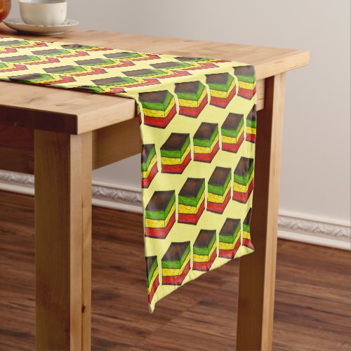 Italian Rainbow Seven Layer Christmas Cookies Short Table Runner