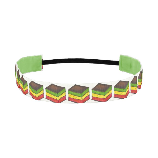 Italian Rainbow Seven Layer Christmas Food Cookie Athletic Headband (Front)