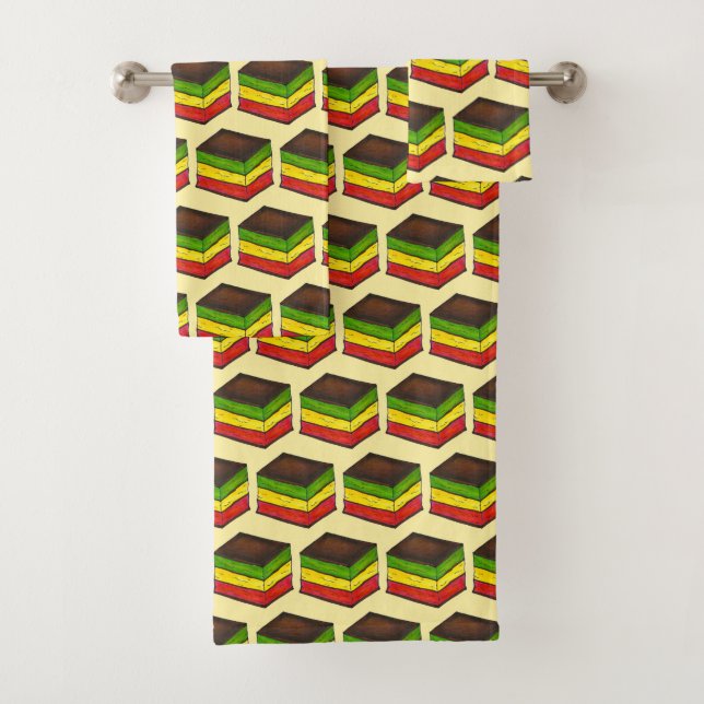 Italian Rainbow Seven Layer Christmas Xmas Cookie Bath Towel Set (Insitu)