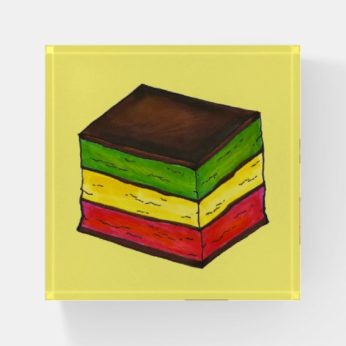 Italian Rainbow Seven Layer Tricolor Bakery Cookie Paperweight
