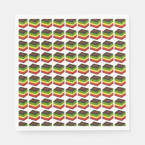 Italian Rainbow Seven Layer Tricolor Cookie Bakery Napkins