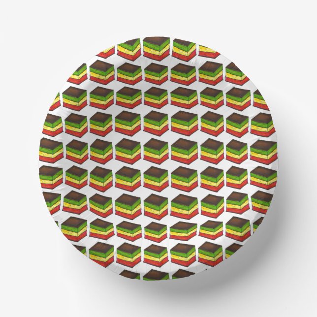Italian Rainbow Seven Layer Tricolor Cookie Bakery Paper Bowls (Front)