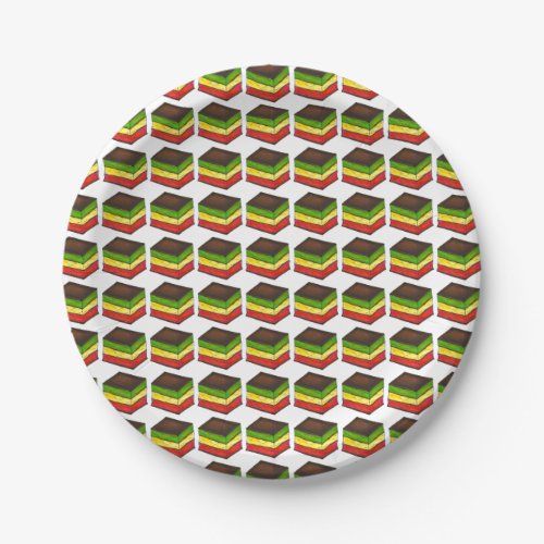 Italian Rainbow Seven Layer Tricolor Cookie Bakery Paper Plates