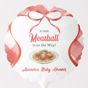 Italian Red Gingham Meatball Pasta Baby Shower Balloon