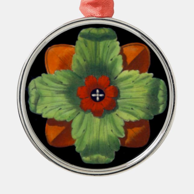 Italian Renaissance Architectural Rosette No. 4 Metal Ornament (Front)