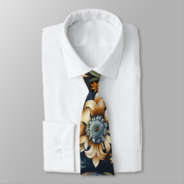 Italian Renaissance in Blue  Neck Tie (Tied)