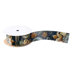 Italian Renaissance in Blue  Satin Ribbon