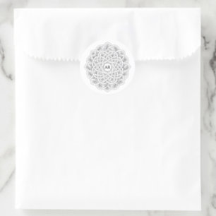 Italian Renaissance Interlaced Knot Monogram Classic Round Sticker