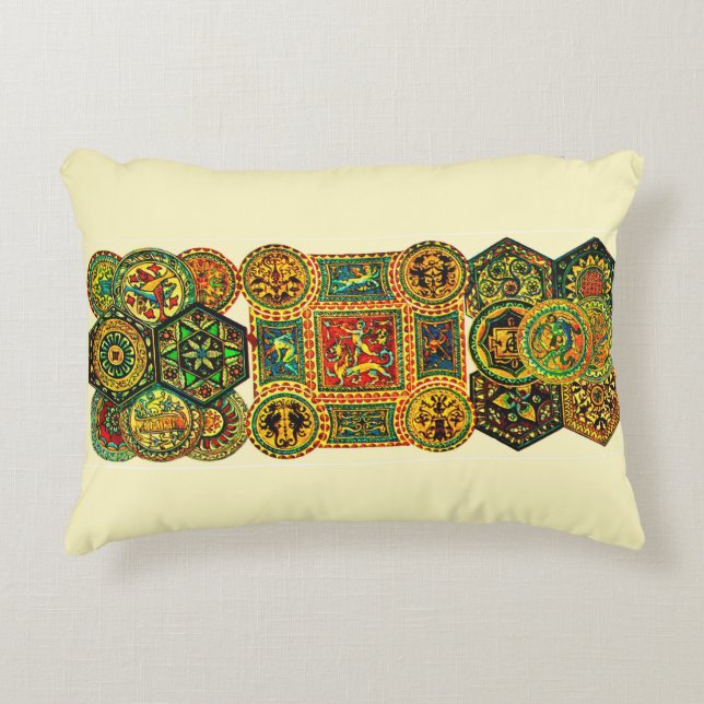 Italian Renaissance motifs print Accent Pillow (Front)
