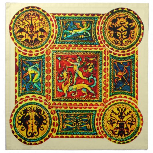 Italian Renaissance motifs print Cloth Napkin