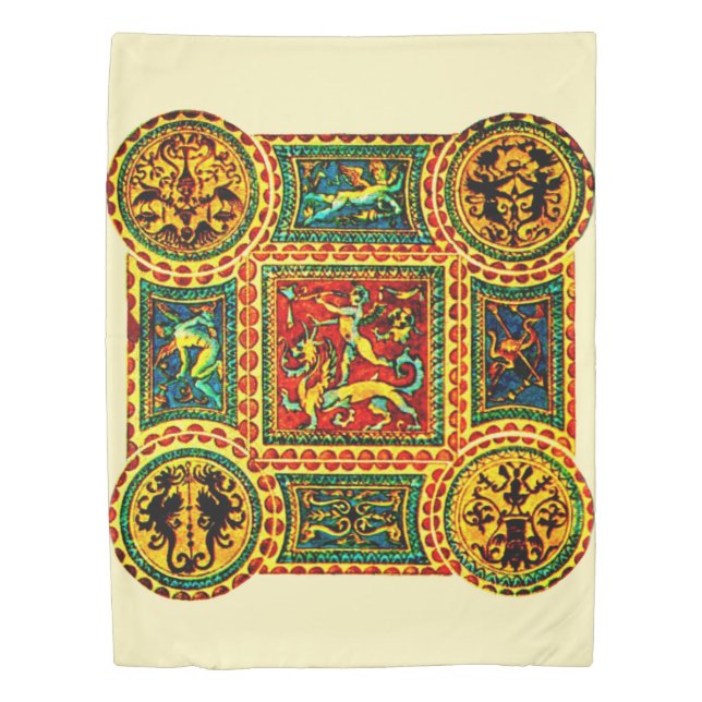 Italian Renaissance motifs print Duvet Cover (Front)