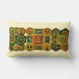 Italian Renaissance motifs print Lumbar Pillow