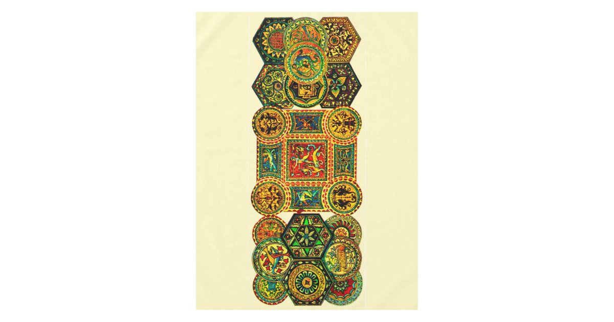 Italian Renaissance motifs print Tablecloth | Zazzle