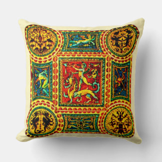 Italian Renaissance motifs print Throw Pillow
