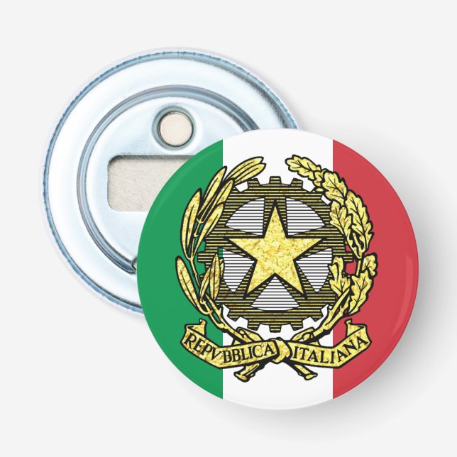 Italian Republic and Italian Flag Bottle Opener (Front)