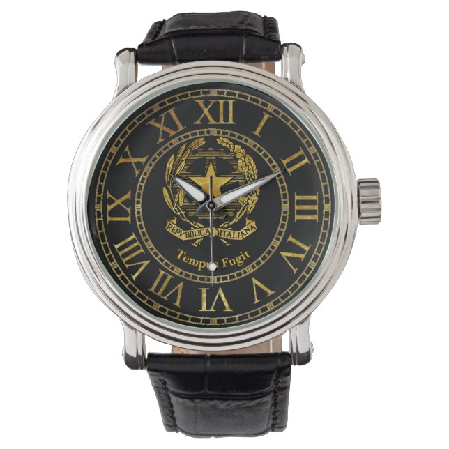 Italian Republic Gold Personalize Watch (Front)