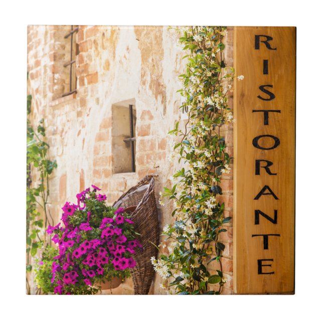 Italian Restaurant Ceramic Tile (Front)