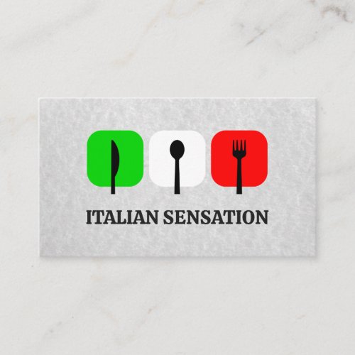 Italian Restaurant Logo  Pizza Business Card