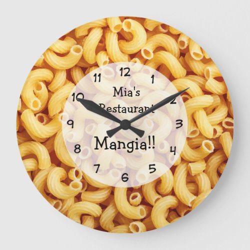 Italian Restaurant Pasta Theme Large Clock