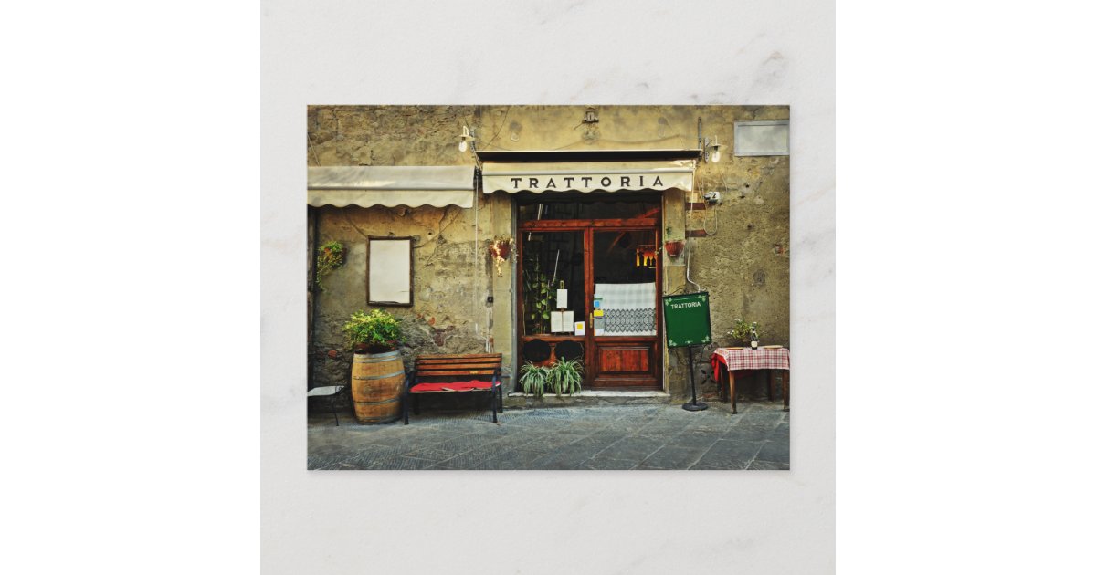 Italian restaurant postcard | Zazzle