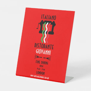 Italian Restaurant Promotional Pedestal Sign
