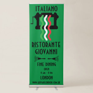 Italian Restaurant Promotional Retractable Banner