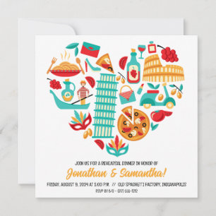 Italian Restaurant Rehearsal Dinner Invitation