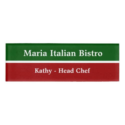 Italian Restaurant Staff Name Tag