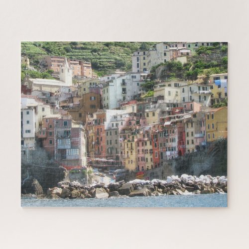 Italian Riveria Coast Colorful Seaside Village Jigsaw Puzzle