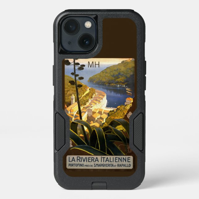 Italian Riviera custom monogram phone cases (Back)