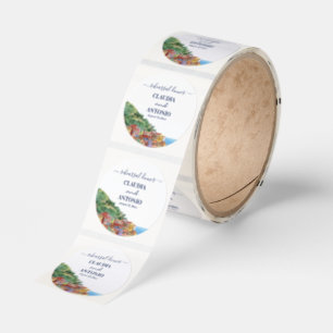 Italian Riviera Rehearsal Dinner Wedding Classic Round Sticker