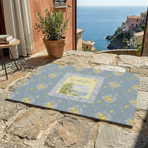 Italian Riviera Signature Studio Watercolor Coast Doormat