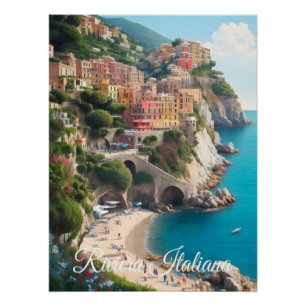 Italian Riviera Travel Poster