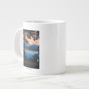 Italian Riviera Travel Poster Giant Coffee Mug