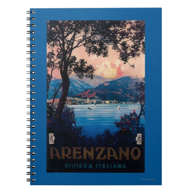 Italian Riviera Travel Poster Notebook (Front)