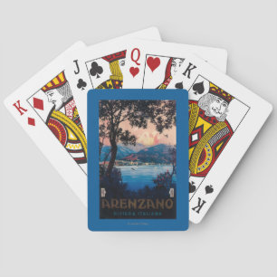 Italian Riviera Travel Poster Poker Cards