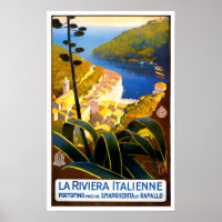 Nice, French Riviera Original Vintage 1950 Travel Poster - VINTAGE POSTER